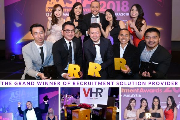 Yesterday evening was a proud and fulfilling moment for team VHR. We have won Gold for 5 categories at the Asia Recruitment Award 2018!