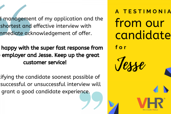 Good words are worth sharing! #Kudos to our senior consultants, Derrick, Vivi and Jesse for the providing such outstanding service! Here is what our candidates said about them.